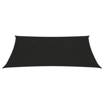 Sunshade Sail 4x5m Black 160 g/m² - HDPE Outdoor Shelter