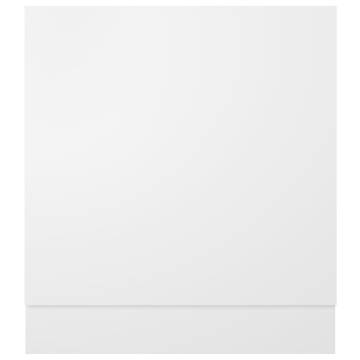 White Dishwasher Panel 59.5x3x67 cm - Durable Engineered Wood