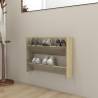 Wall Shoe Cabinet Sonoma Oak 80x18x60 cm Engineered Wood Colour sonoma oak Quantity in Package 1 Height 60 cm Width 80 cm 