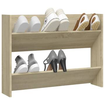 Wall Shoe Cabinet Sonoma Oak - Space-Saving Design