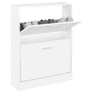 Shoe Cabinet High Gloss White - Stylish Storage Solution