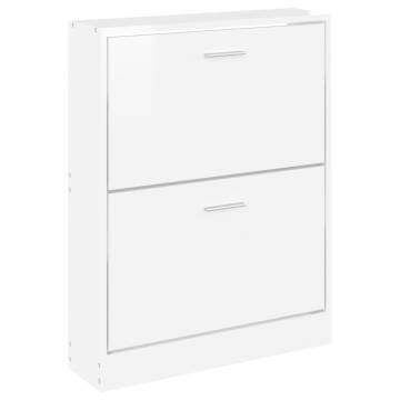 Shoe Cabinet High Gloss White - Stylish Storage Solution