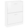 Shoe Cabinet High Gloss White - Stylish Storage Solution