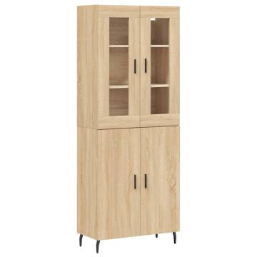 Stylish Highboard Sonoma Oak - Engineered Wood Storage