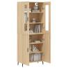 Stylish Highboard Sonoma Oak - Engineered Wood Storage