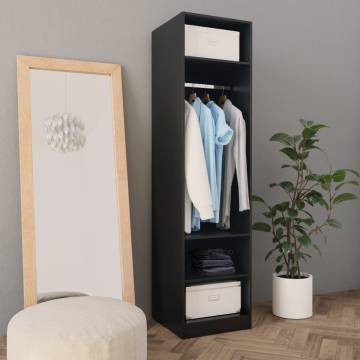 Wardrobe Black 50x50x200 cm | Stylish Engineered Wood Storage