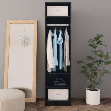 Wardrobe Black 50x50x200 cm | Stylish Engineered Wood Storage