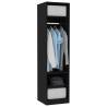 Wardrobe Black 50x50x200 cm | Stylish Engineered Wood Storage