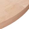 Round Solid Oak Table Top Ø60x4 cm - Untreated Wood