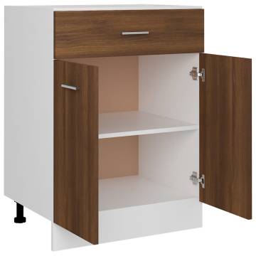 Drawer Bottom Cabinet Brown Oak - 60x46x81.5 cm Engineered Wood