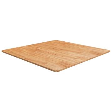 Square Light Brown Solid Oak Table Top - 90x90cm