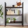 Wall Shelf Dark Brown – Solid Oak Wood, 100x40x(2-4) cm