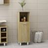 Bathroom Cabinet Sonoma Oak 30x30x95 cm Engineered Wood Colour sonoma oak Number of 1 