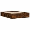 Bed Frame Smoked Oak 140x190 cm - Modern & Stylish Design