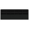 Modern Black Sideboard with LED Lights - 283x37x100 cm