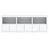 Modern Sideboard with LED Lights - White 181.5x37x67 cm