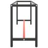 Heavy Duty Work Bench Frame in Matte Black & Red - 190x50 cm