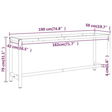 Heavy Duty Work Bench Frame in Matte Black & Red - 190x50 cm