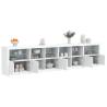 Sideboard with LED Lights White 283x37x67 cm Colour white Quantity in Package 1 