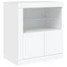 Modern Sideboard with LED Lights - White 283x37x67 cm