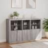 Modern Sideboard with LED Lights - Grey Sonoma 162x37x100 cm