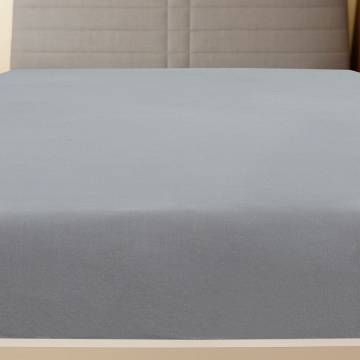 Jersey Fitted Sheet Grey 100x200 cm Cotton | Hipo Market