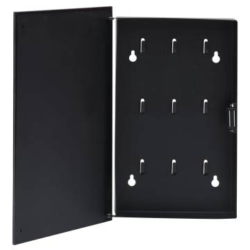 Key Box with Magnetic Board - Black 30x20x5.5 cm | HiPoMarket