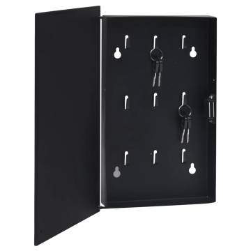 Key Box with Magnetic Board - Black 30x20x5.5 cm | HiPoMarket