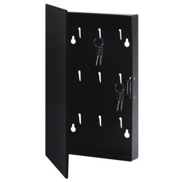 Key Box with Magnetic Board - Black 30x20x5.5 cm | HiPoMarket