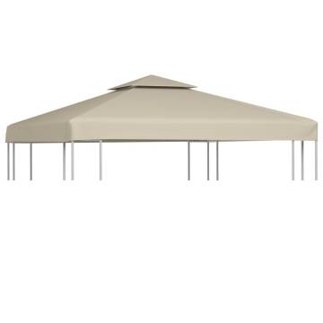 Beige 3x3m Gazebo Cover Canopy Replacement - 310 g/m²