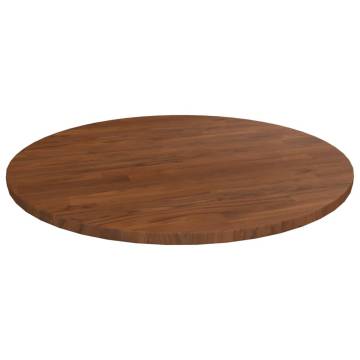 Round Dark Brown Oak Table Top Ø50cm - Solid Wood | Hipomarket