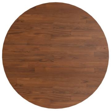 Round Dark Brown Oak Table Top Ø50cm - Solid Wood | Hipomarket