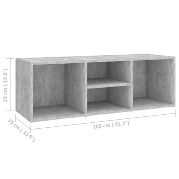 Shoe Storage Bench Concrete Grey - Stylish & Practical