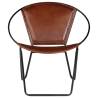 Chair Brown Real Leather - Stylish & Comfortable Design