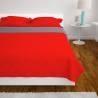 Double-sided Quilted Bedspread - Red & Grey 220x240 cm