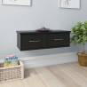 Wall-mounted Drawer Shelf Black - Stylish Storage Solution