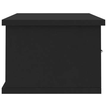 Wall-mounted Drawer Shelf Black - Stylish Storage Solution