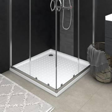 Shower Base Tray with Dots White 80x80 cm - Modern & Durable