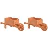 Wooden Wheelbarrow Planters - 2 Pcs | HipoMarket UK