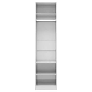 High Gloss White Wardrobe - 50x50x200 cm Engineered Wood