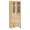 Stylish Highboard Sonoma Oak - 69.5x34x180 cm | HipoMarket