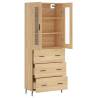 Stylish Highboard Sonoma Oak - 69.5x34x180 cm | HipoMarket