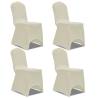 Stretch Chair Cover 4 pcs Cream Colour cream Quantity in Package 4 