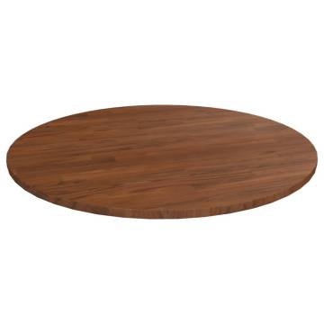 Round Dark Brown Oak Table Top Ø90x1.5 cm | HipoMarket