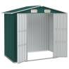 Galvanised Steel Garden Shed Green - 205x129x183 cm