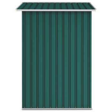 Galvanised Steel Garden Shed Green - 205x129x183 cm