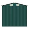 Galvanised Steel Garden Shed Green - 205x129x183 cm