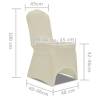 Cream Stretch Chair Cover Set - 4 pcs for Events | HipoMarket