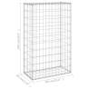 Galvanised Steel Gabion Wall with Covers - 60x30x100 cm