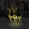 Acrylic Reindeer Christmas Decorations 2 pcs 120 cm Warm White Colour warm white Size 70 x 41 x 120 cm Quantity in Package 2 Number of LEDs 1 